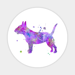 Bull Terrier Dog Watercolor Painting Magnet